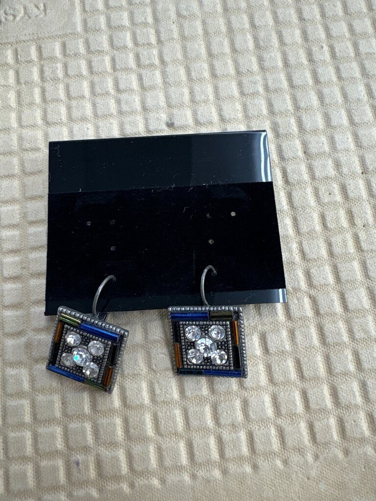Square Crystal Earrings