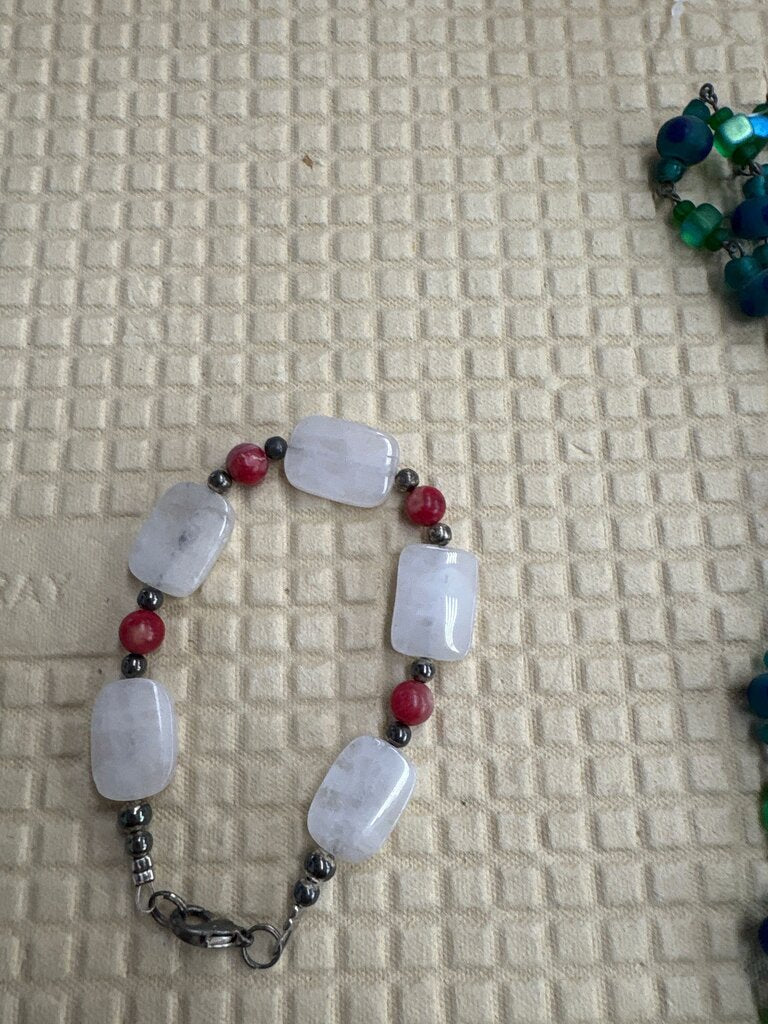 Beaded Jewelry Bracelet with Colorful Stones