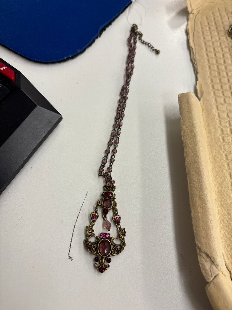 Vintage Pink and Gold Necklace