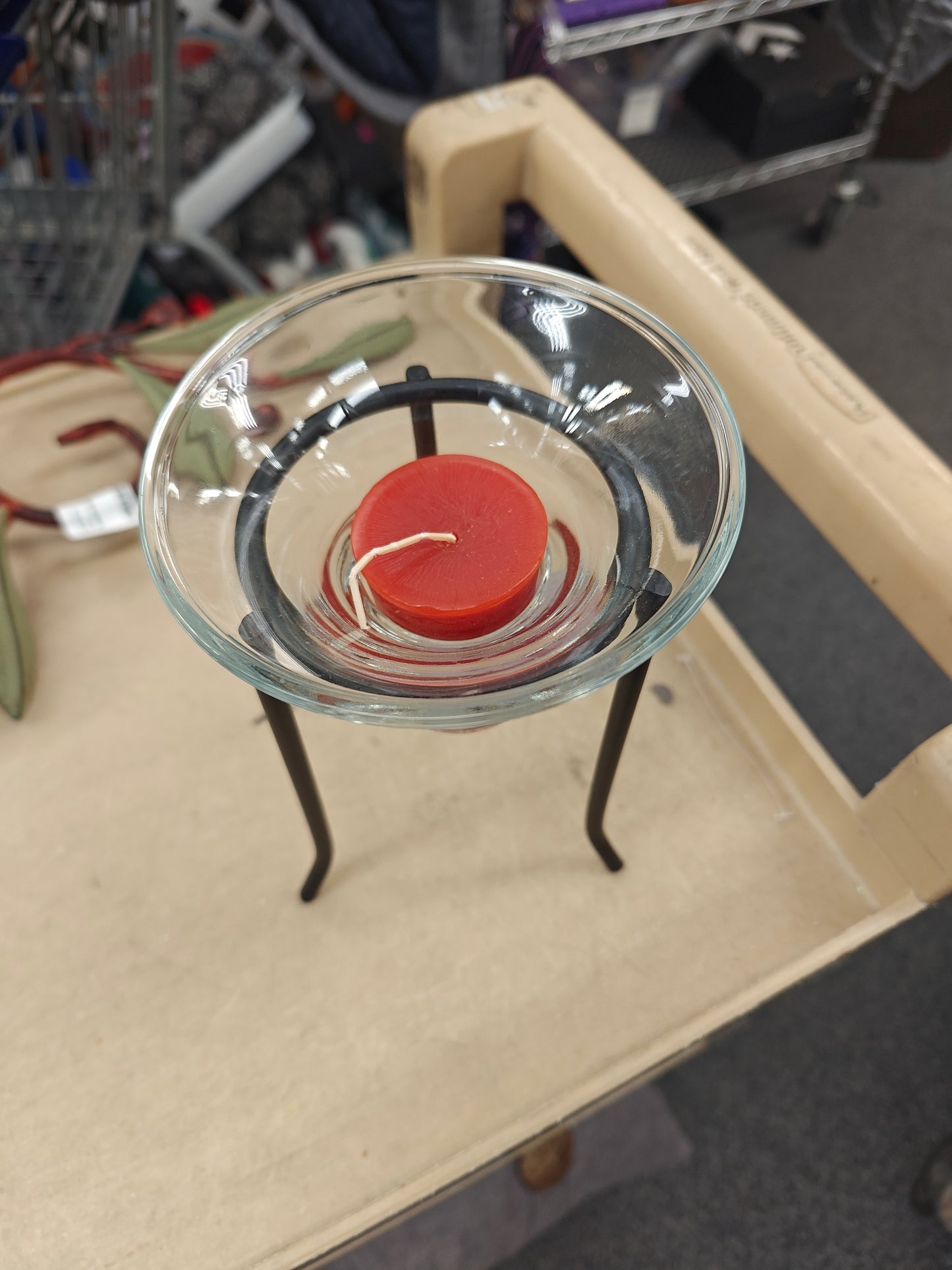 RED CANDLE HOLDER